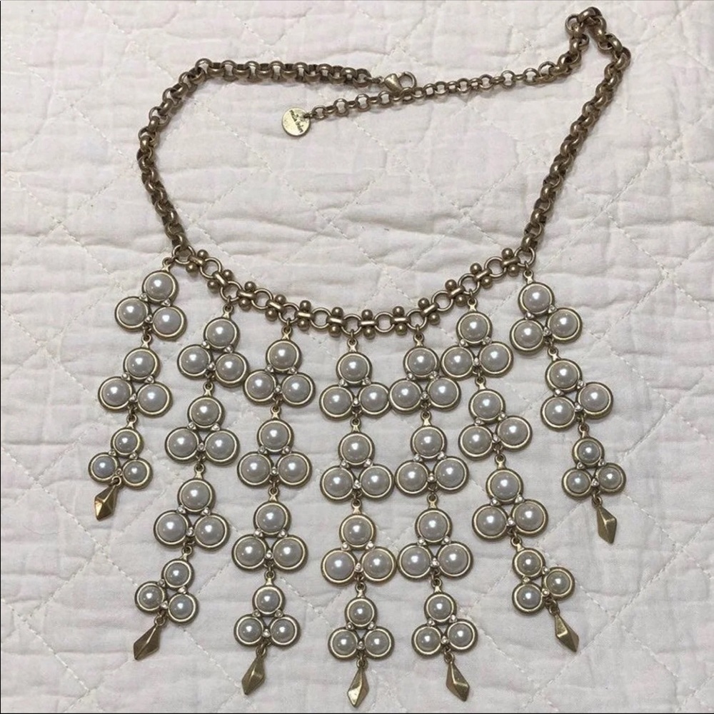 Stella & Dot Beautiful Gold & Pearl Necklace